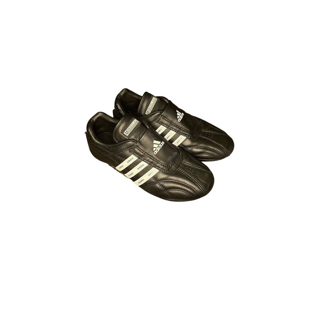 Y2K Adidas Martial Arts Slip On Training Shoes Black White 5